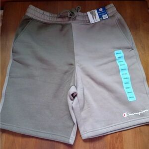 S Size Champion Men's Athletic Shorts in Two-Tone Green and Gray